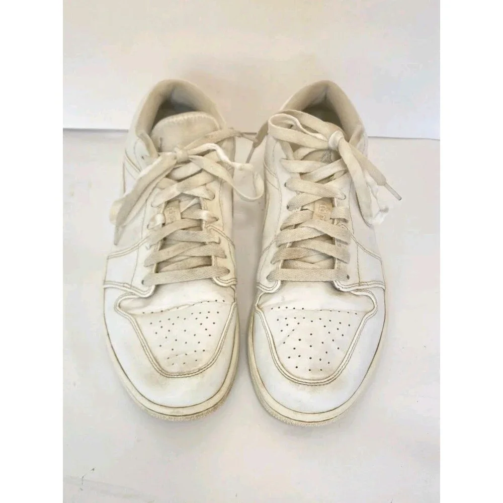Nike Air Jordan Shoes Mens Size 9.5 1 Low Triple White 553558-120